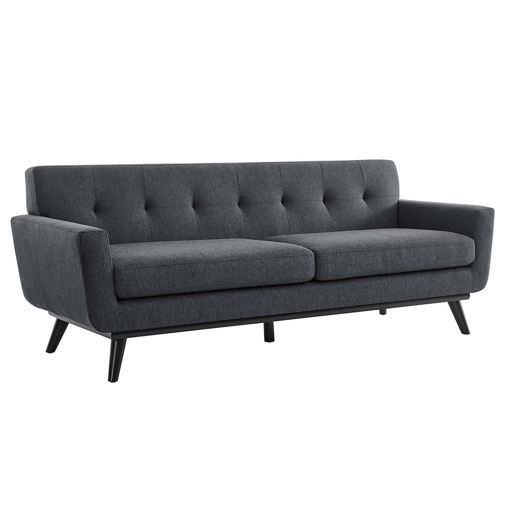 Engage Herringbone Fabric Sofa. Picture 1