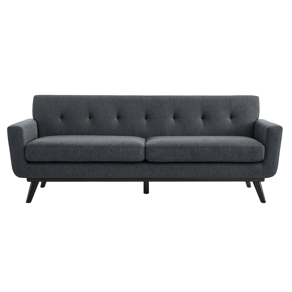 Engage Herringbone Fabric Sofa. Picture 5