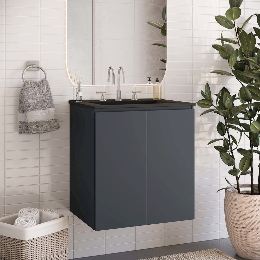 Bryn 24" Wall-Mount Bathroom Vanity. Picture 8