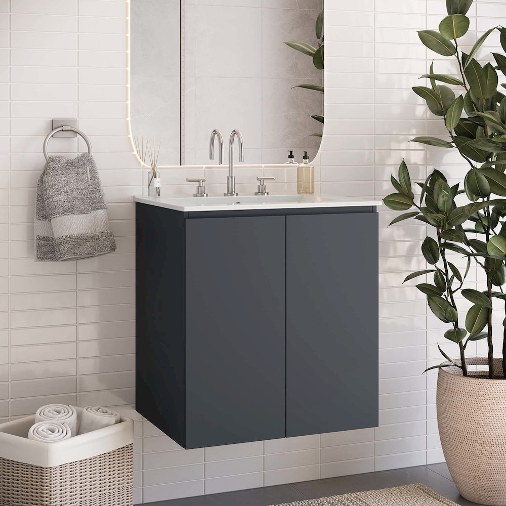Bryn 24" Wall-Mount Bathroom Vanity. Picture 8