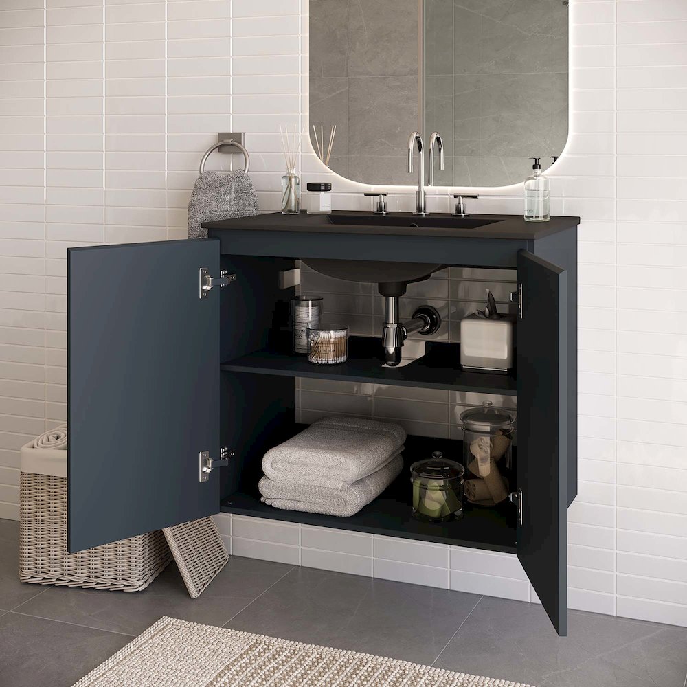 Bryn 30" Wall-Mount Bathroom Vanity. Picture 9
