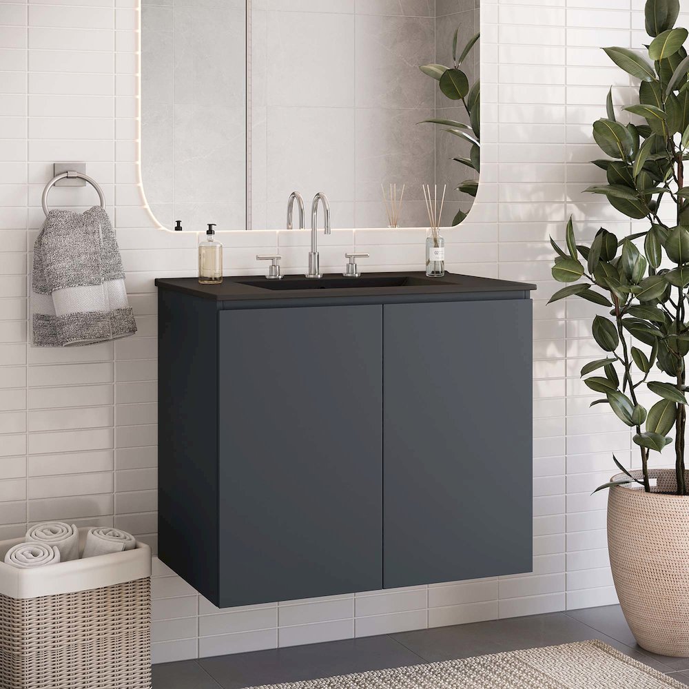 Bryn 30" Wall-Mount Bathroom Vanity. Picture 8