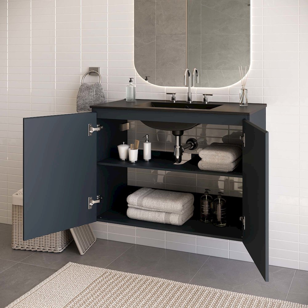 Bryn 36" Wall-Mount Bathroom Vanity. Picture 9