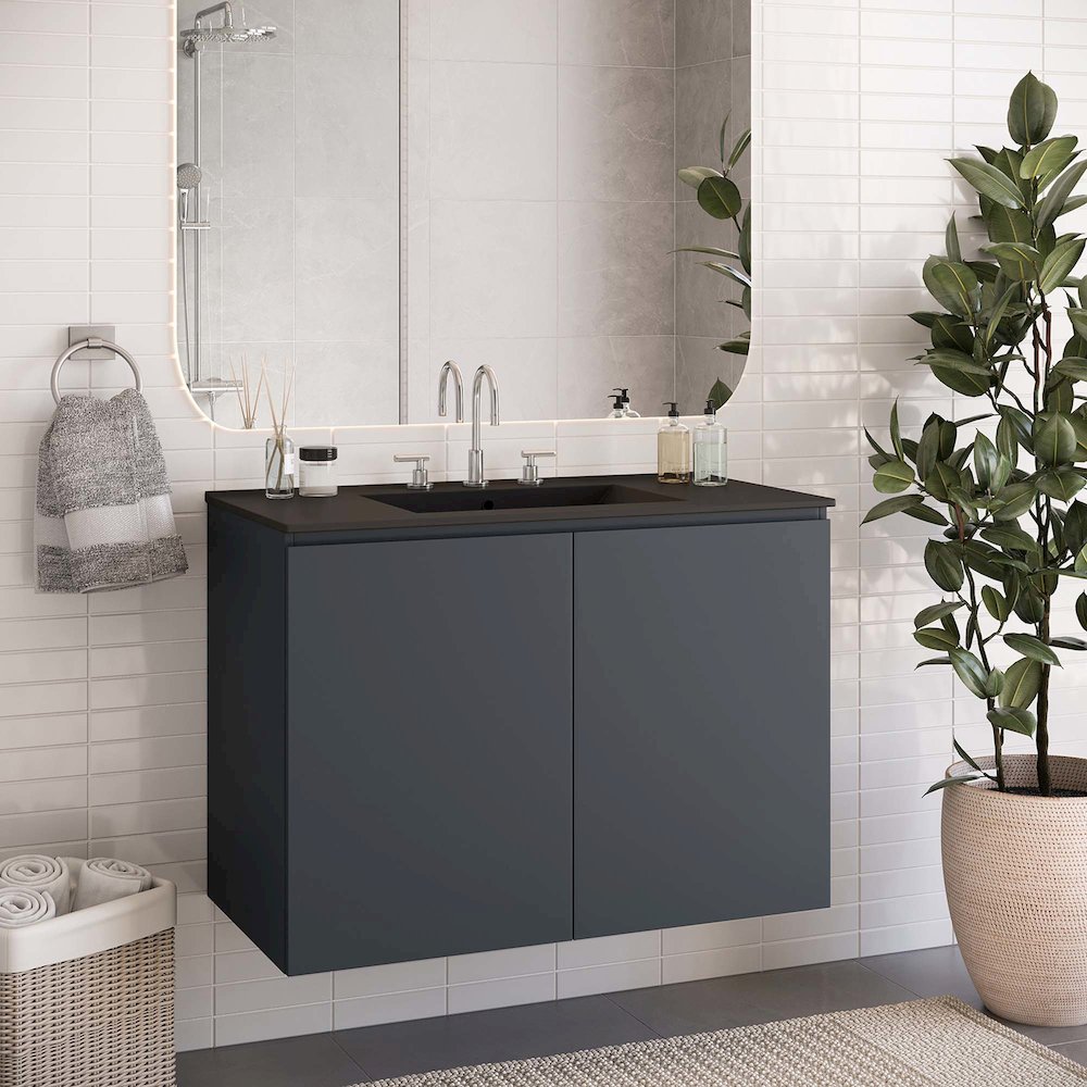 Bryn 36" Wall-Mount Bathroom Vanity. Picture 8