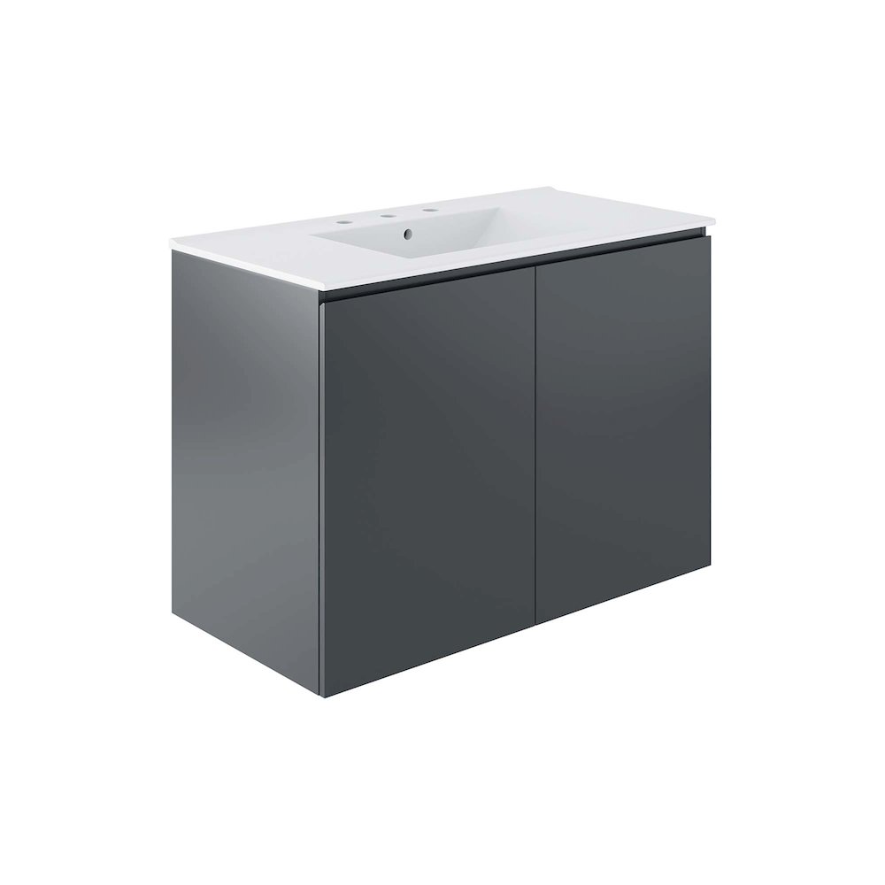 Bryn 36" Wall-Mount Bathroom Vanity. Picture 1