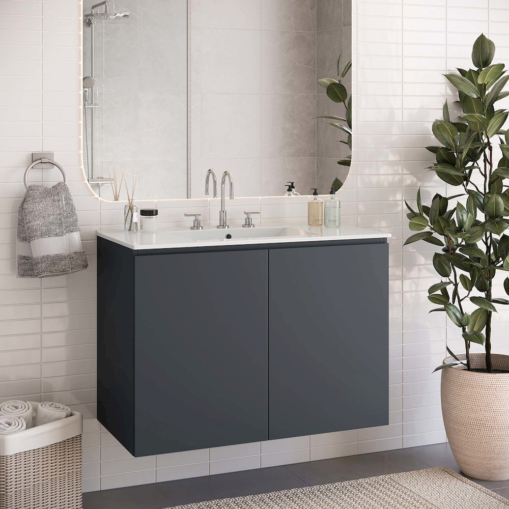 Bryn 36" Wall-Mount Bathroom Vanity. Picture 8