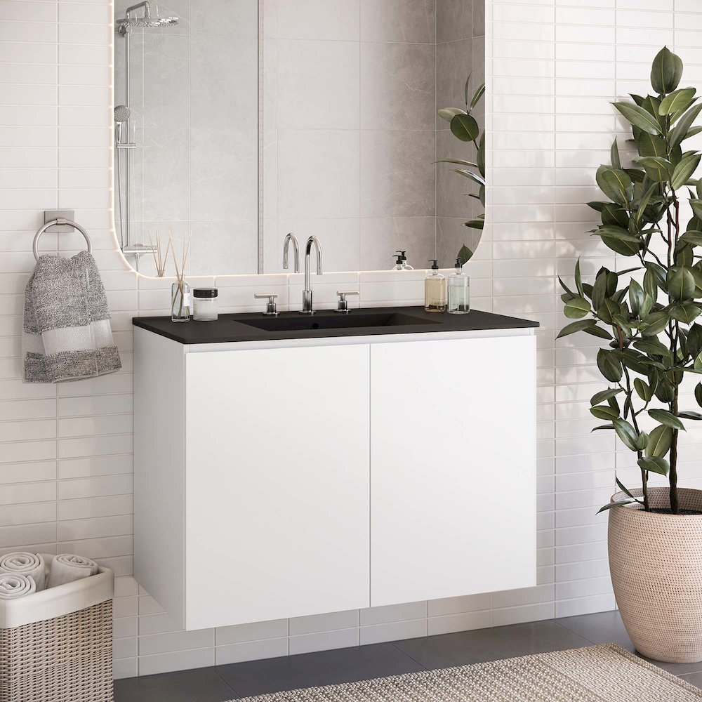 Bryn 36" Wall-Mount Bathroom Vanity. Picture 8
