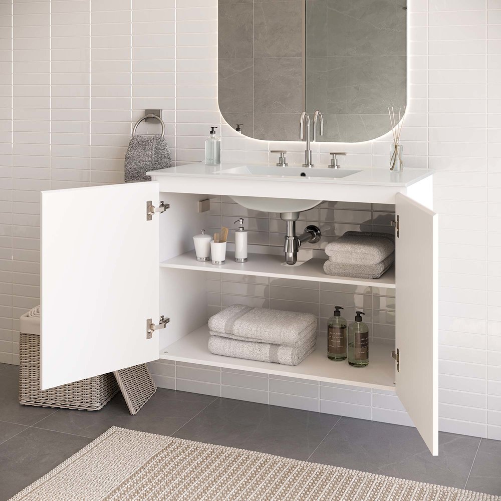 Bryn 36" Wall-Mount Bathroom Vanity. Picture 9