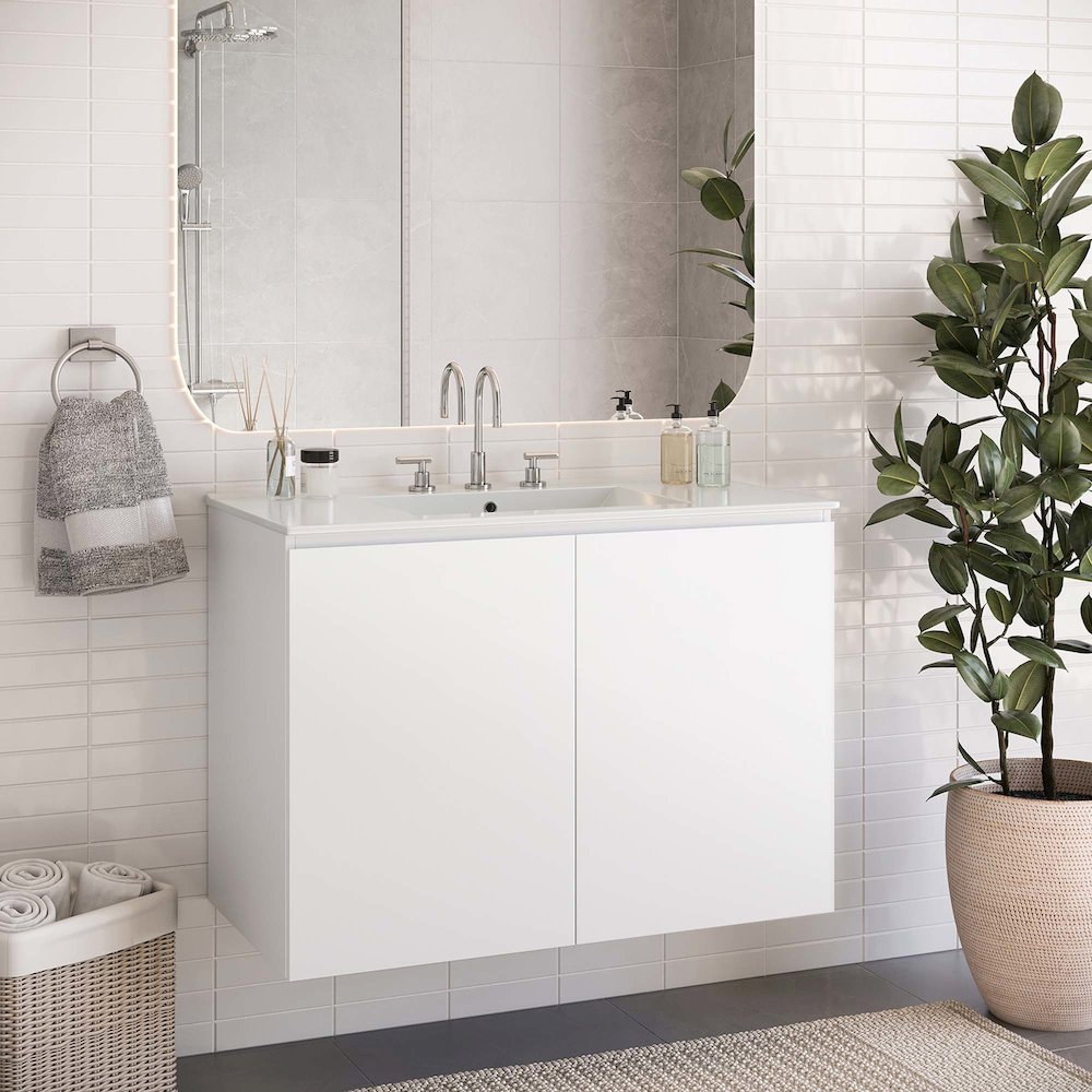 Bryn 36" Wall-Mount Bathroom Vanity. Picture 8