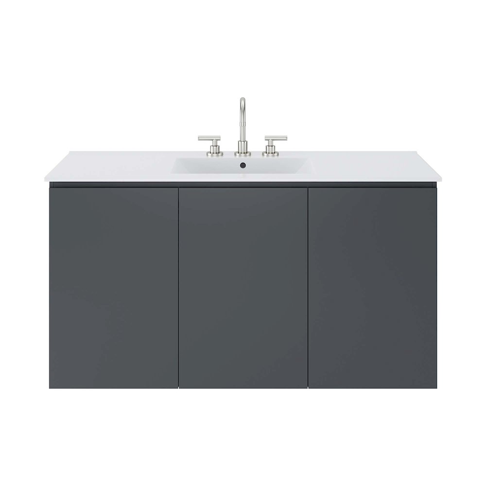 Bryn 48" Wall-Mount Bathroom Vanity. Picture 6