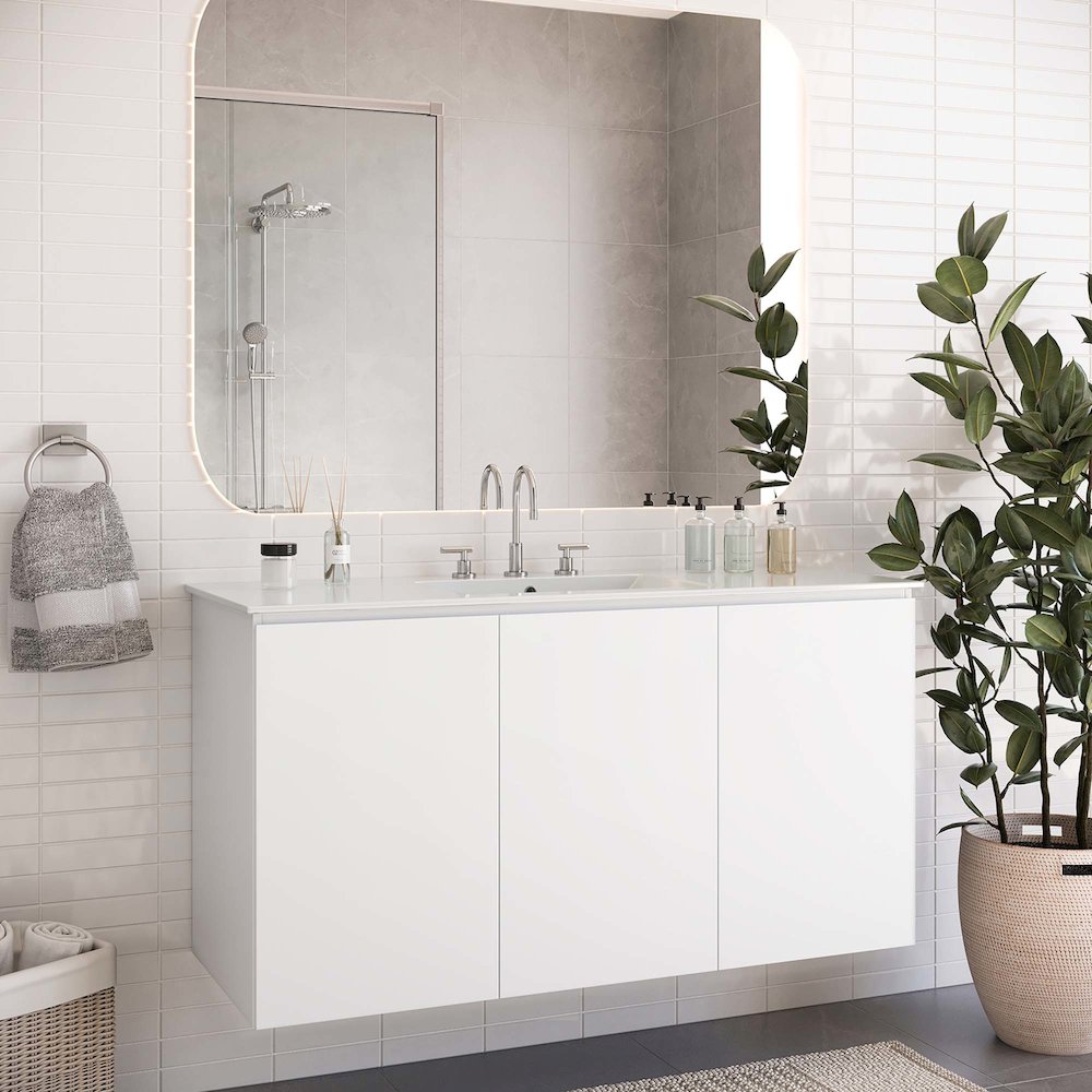 Bryn 48" Wall-Mount Bathroom Vanity. Picture 8