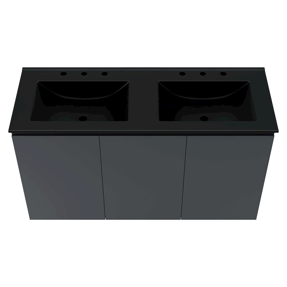 Bryn 48" Wall-Mount Double Sink Bathroom Vanity. Picture 5