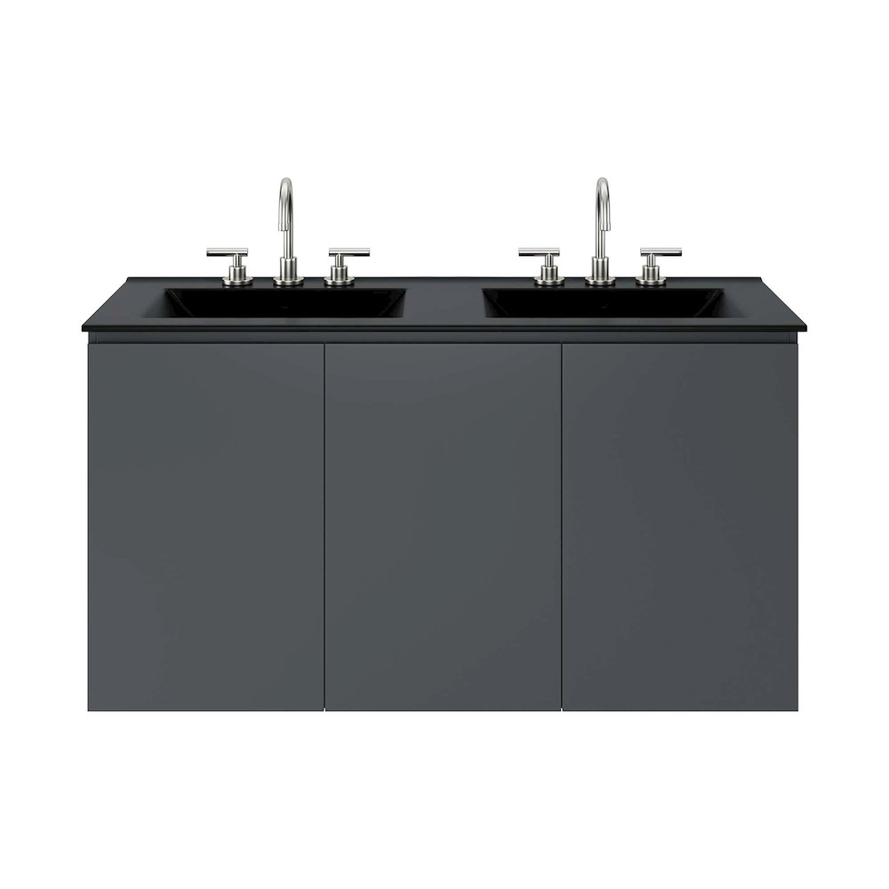 Bryn 48" Wall-Mount Double Sink Bathroom Vanity. Picture 6
