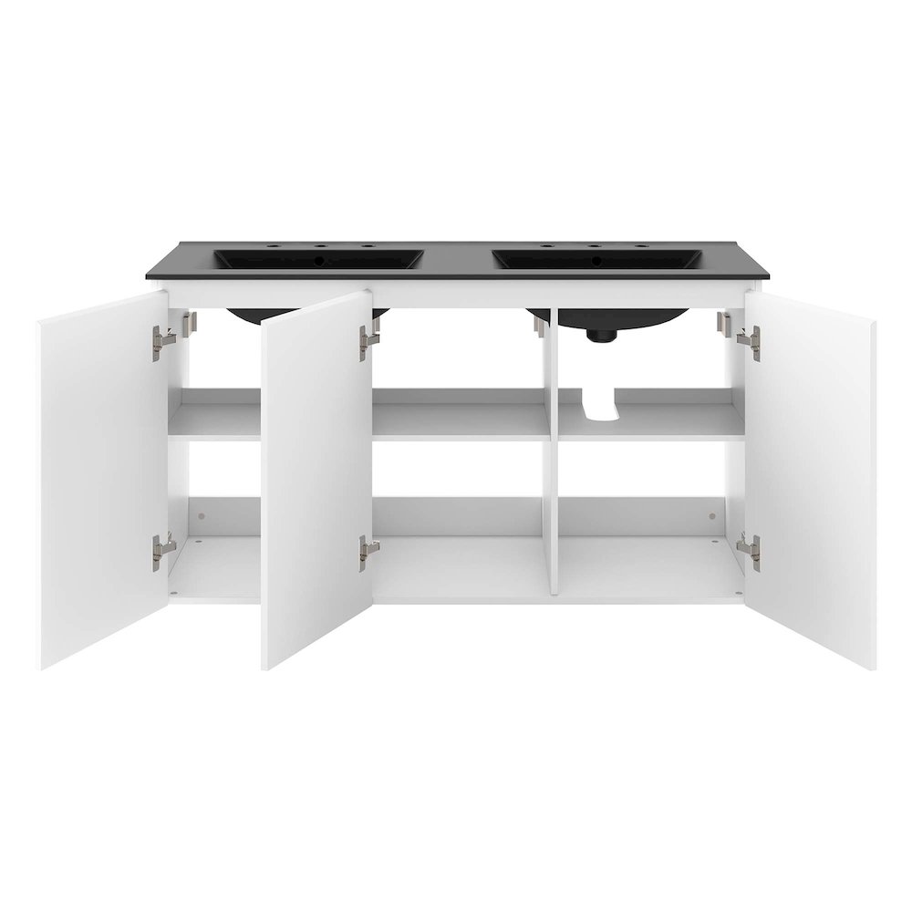 Bryn 48" Wall-Mount Double Sink Bathroom Vanity. Picture 4