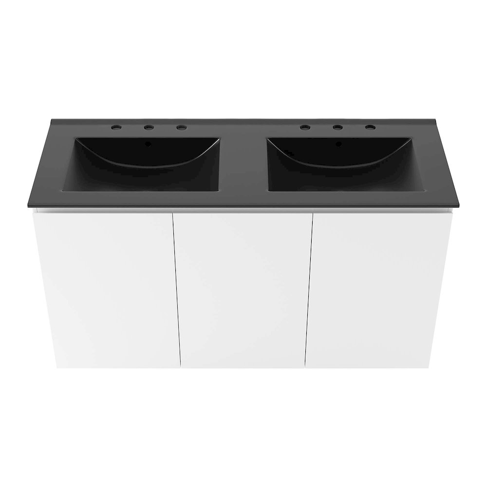 Bryn 48" Wall-Mount Double Sink Bathroom Vanity. Picture 5