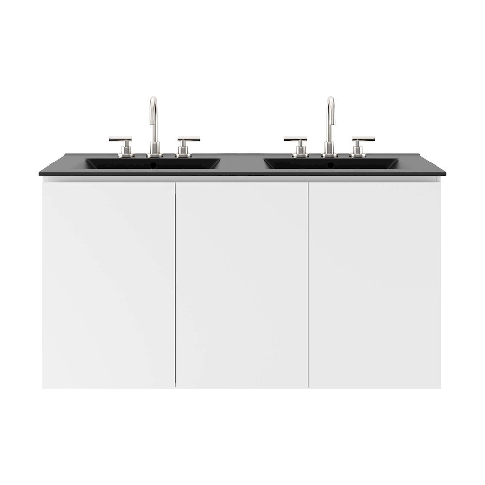Bryn 48" Wall-Mount Double Sink Bathroom Vanity. Picture 6