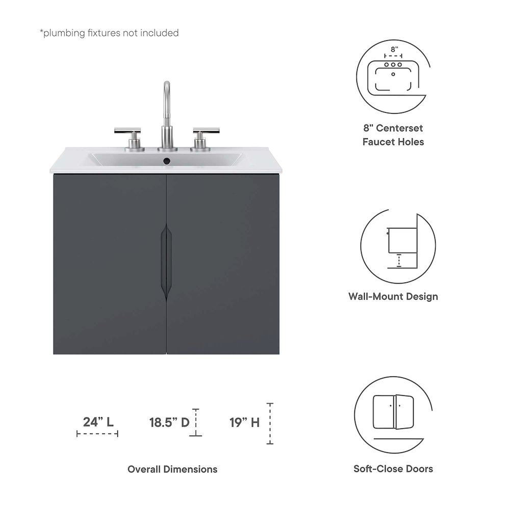 Vitality 24" Bathroom Vanity. Picture 2