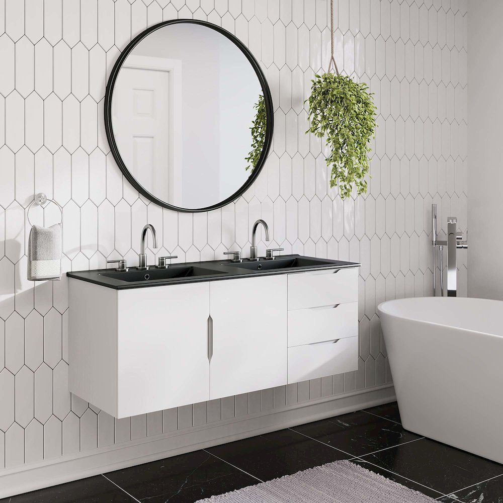 Vitality 48" Double Sink Bathroom Vanity. Picture 8