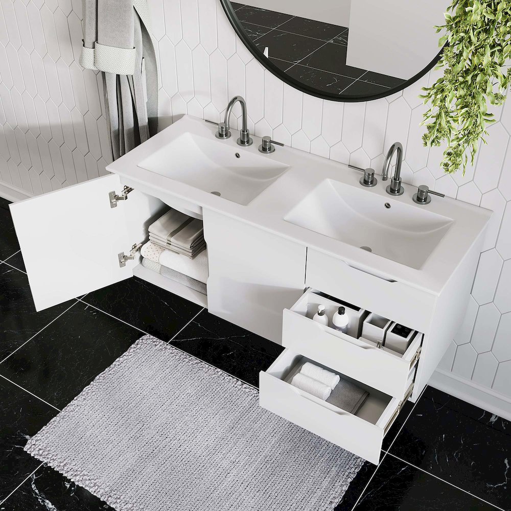 Vitality 48" Double Sink Bathroom Vanity. Picture 9