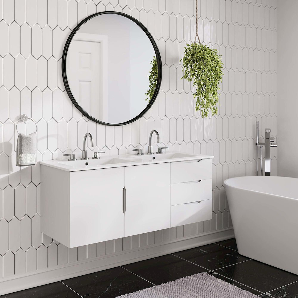Vitality 48" Double Sink Bathroom Vanity. Picture 8
