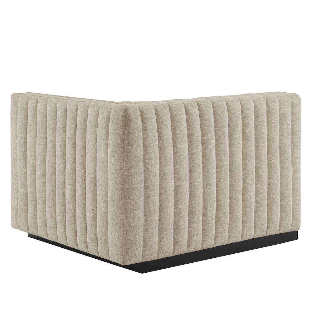 Conjure Channel Tufted Upholstered Fabric Sofa. Picture 11