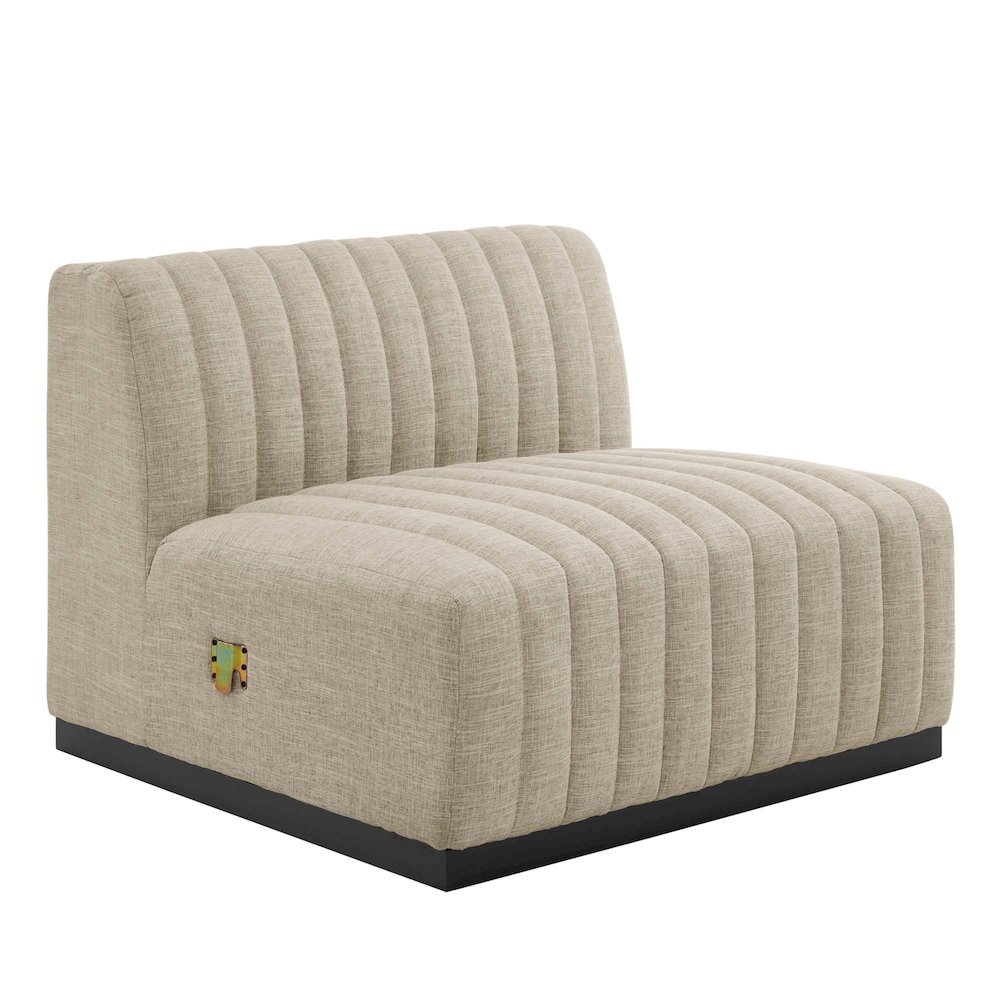 Conjure Channel Tufted Upholstered Fabric Sofa. Picture 7