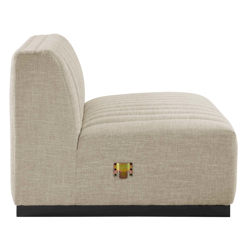 Conjure Channel Tufted Upholstered Fabric Sofa. Picture 8
