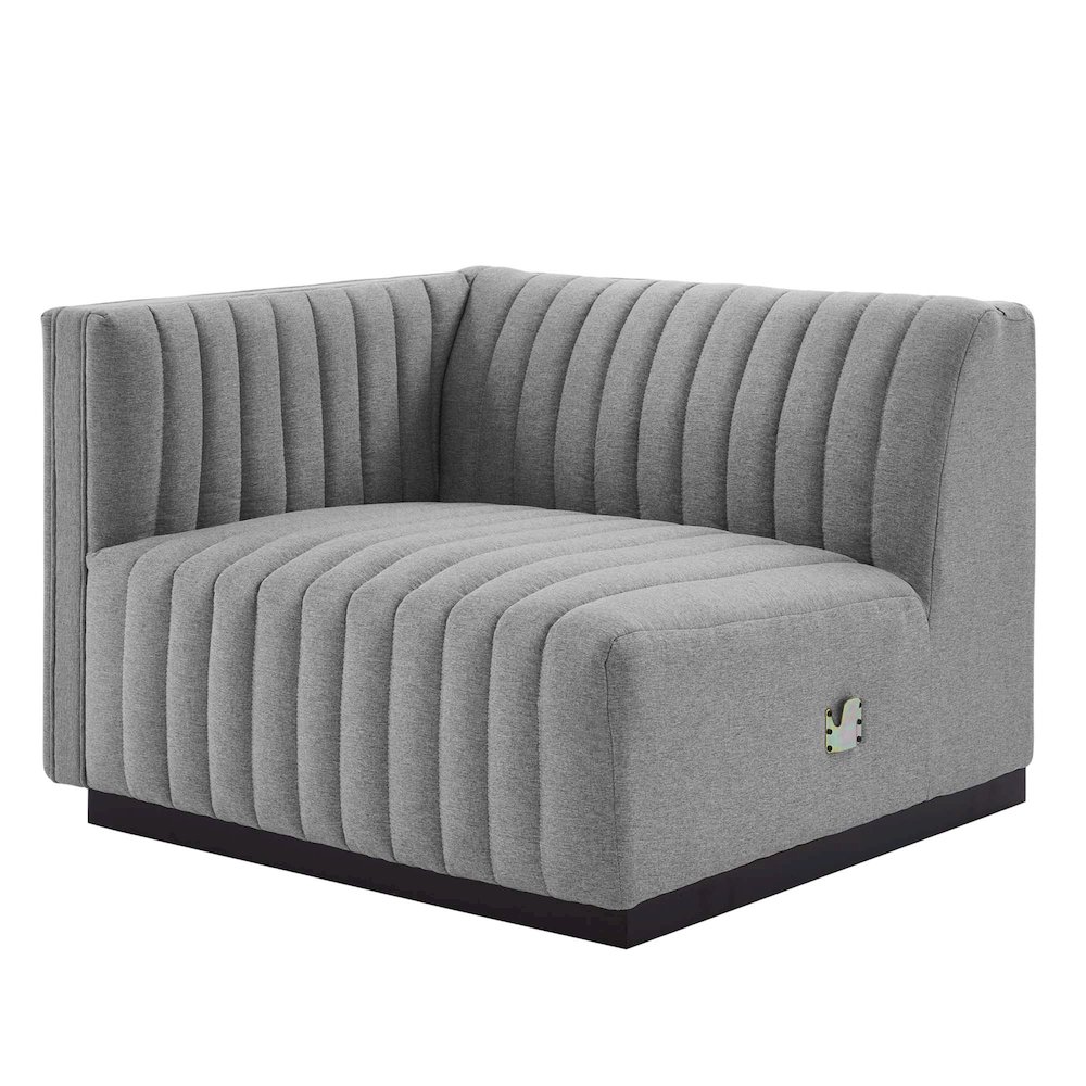 Conjure Channel Tufted Upholstered Fabric Sofa. Picture 4