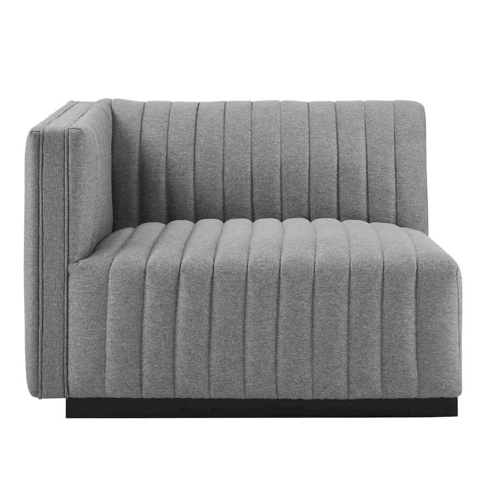 Conjure Channel Tufted Upholstered Fabric Sofa. Picture 5