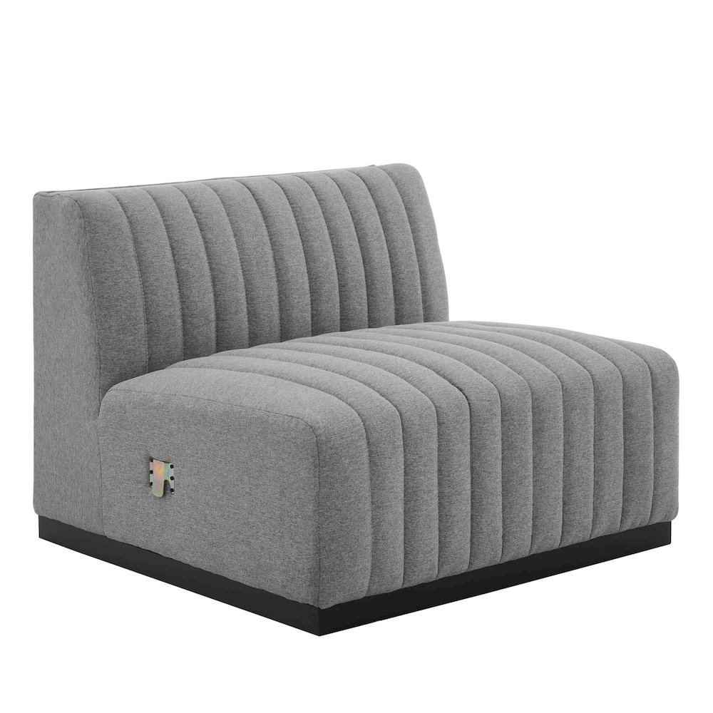 Conjure Channel Tufted Upholstered Fabric Sofa. Picture 7