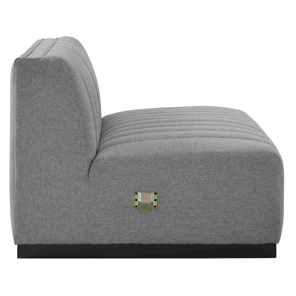 Conjure Channel Tufted Upholstered Fabric Sofa. Picture 8