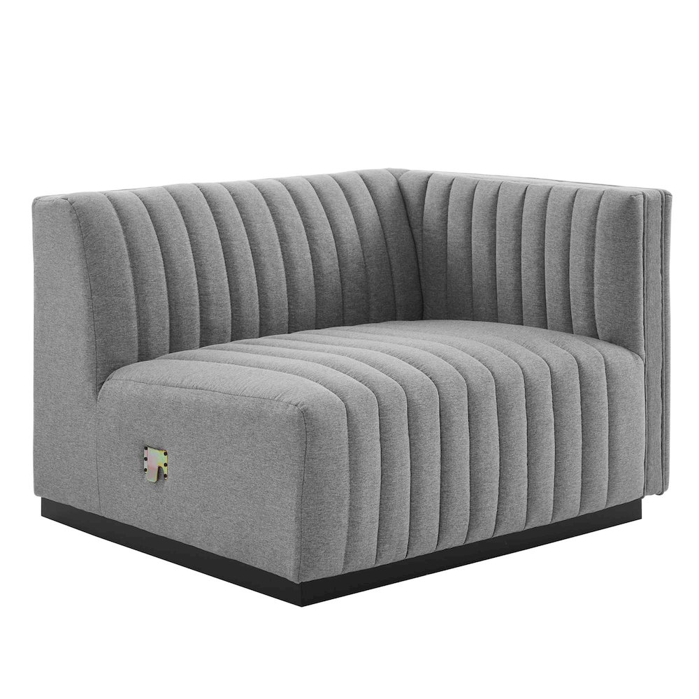 Conjure Channel Tufted Upholstered Fabric Sofa. Picture 10