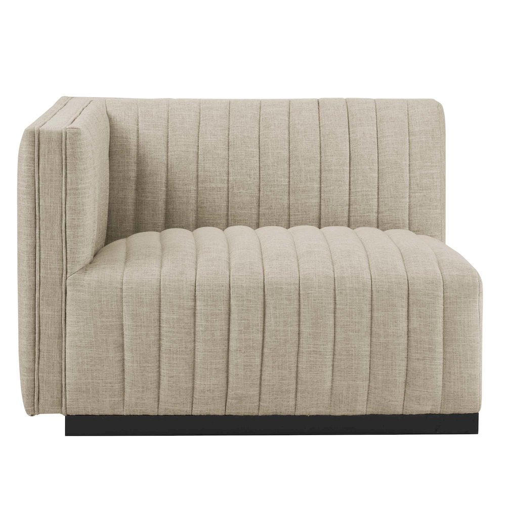 Conjure 6-Piece Channel Tufted Upholstered Fabric Sectional Sofa. Picture 5