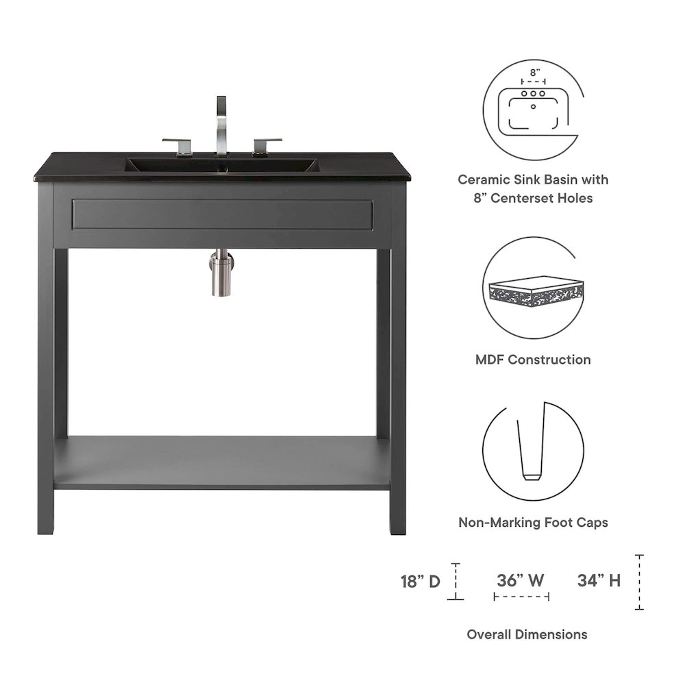 Altura 36" Bathroom Vanity. Picture 2