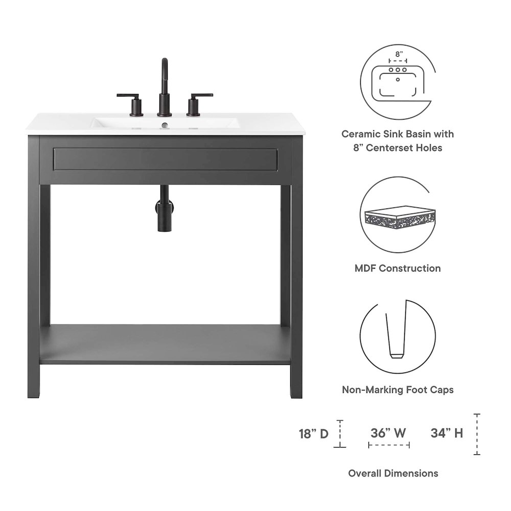 Altura 36" Bathroom Vanity. Picture 2