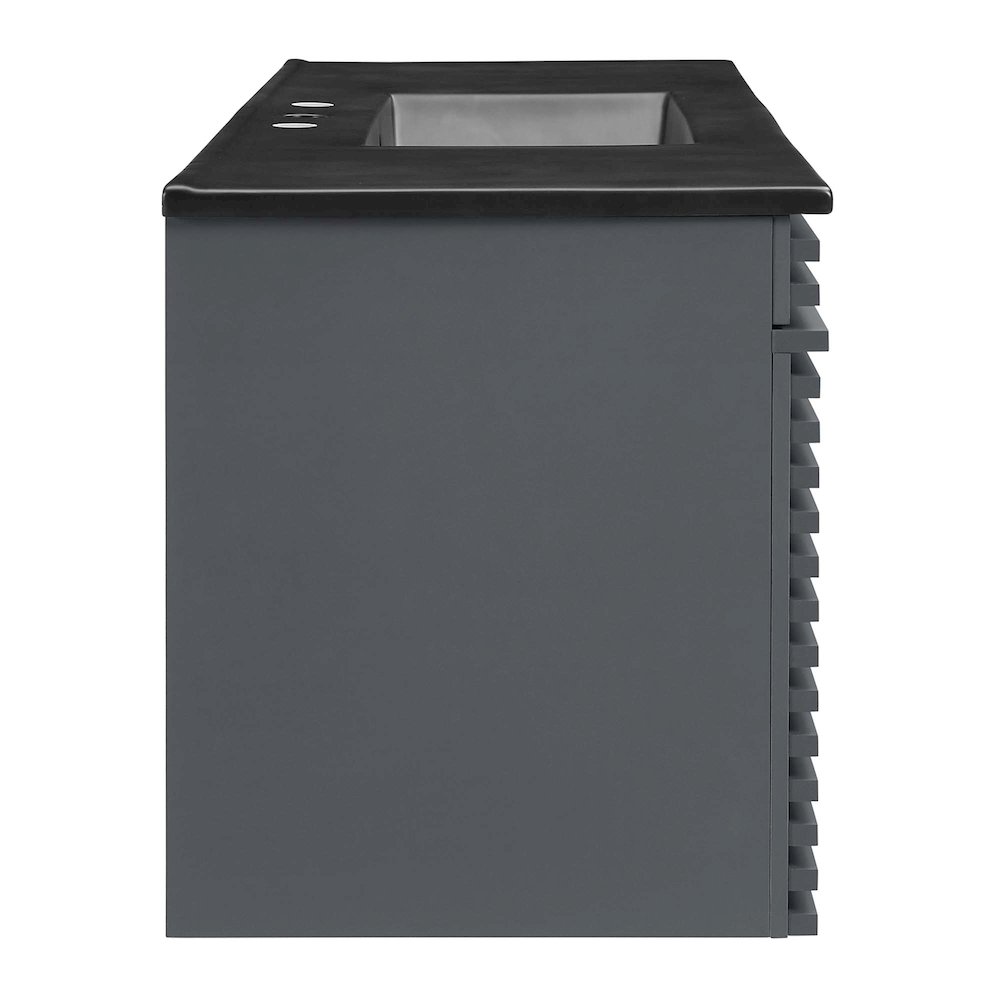 Render 48" Wall-Mount Bathroom Vanity. Picture 3