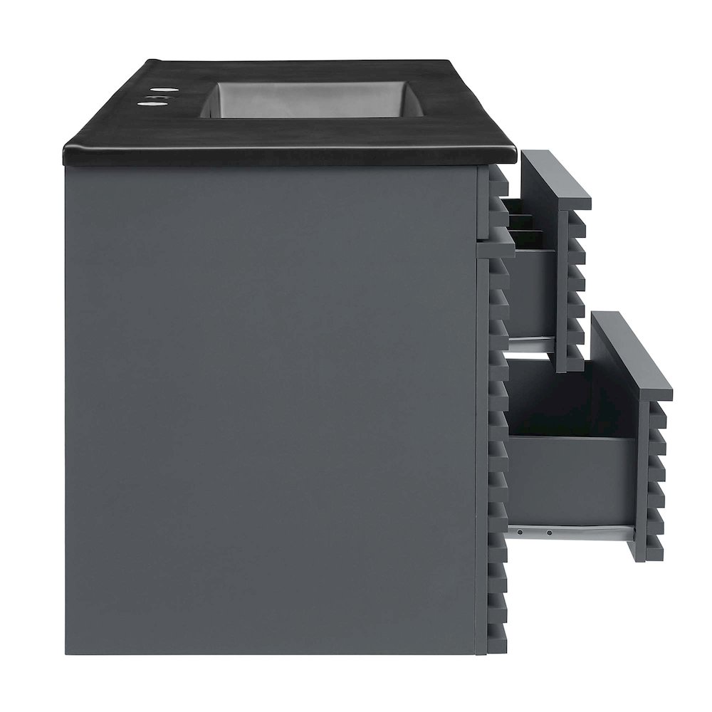 Render 48" Wall-Mount Bathroom Vanity. Picture 4