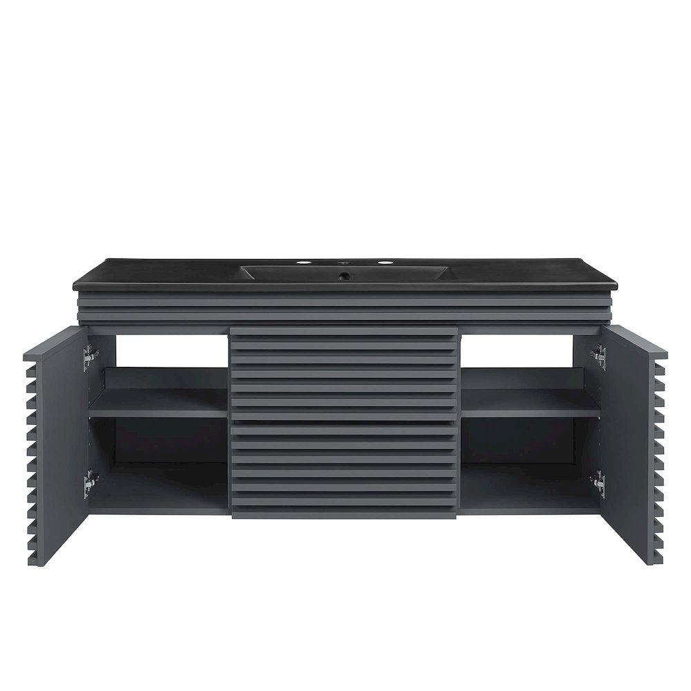 Render 48" Wall-Mount Bathroom Vanity. Picture 6