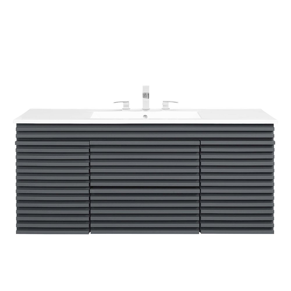 Render 48" Wall-Mount Bathroom Vanity. Picture 5