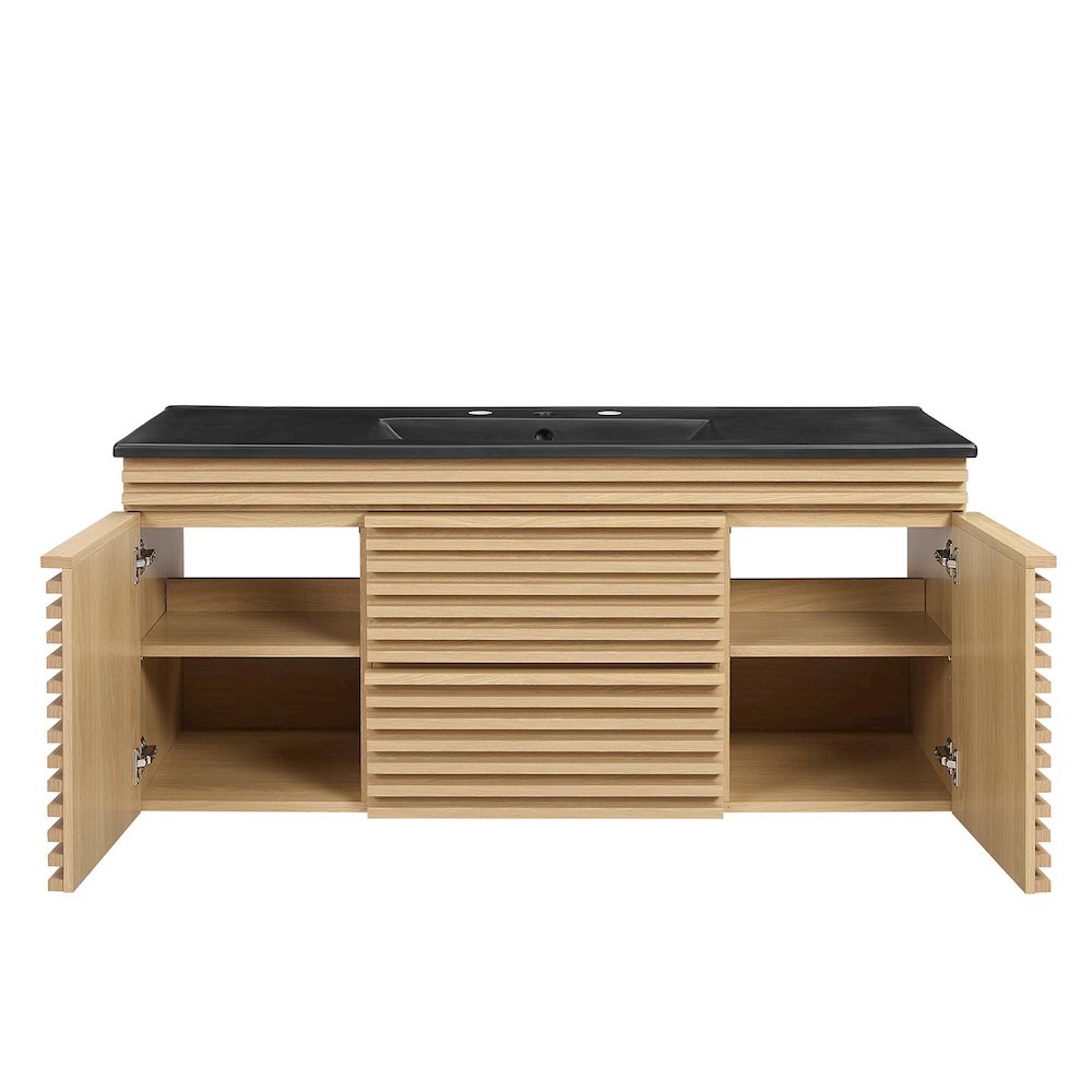 Render 48" Wall-Mount Bathroom Vanity. Picture 6