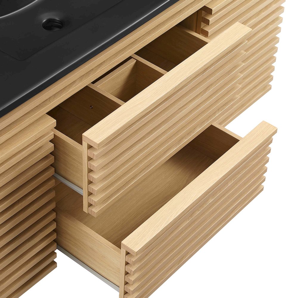 Render 48" Wall-Mount Bathroom Vanity. Picture 8