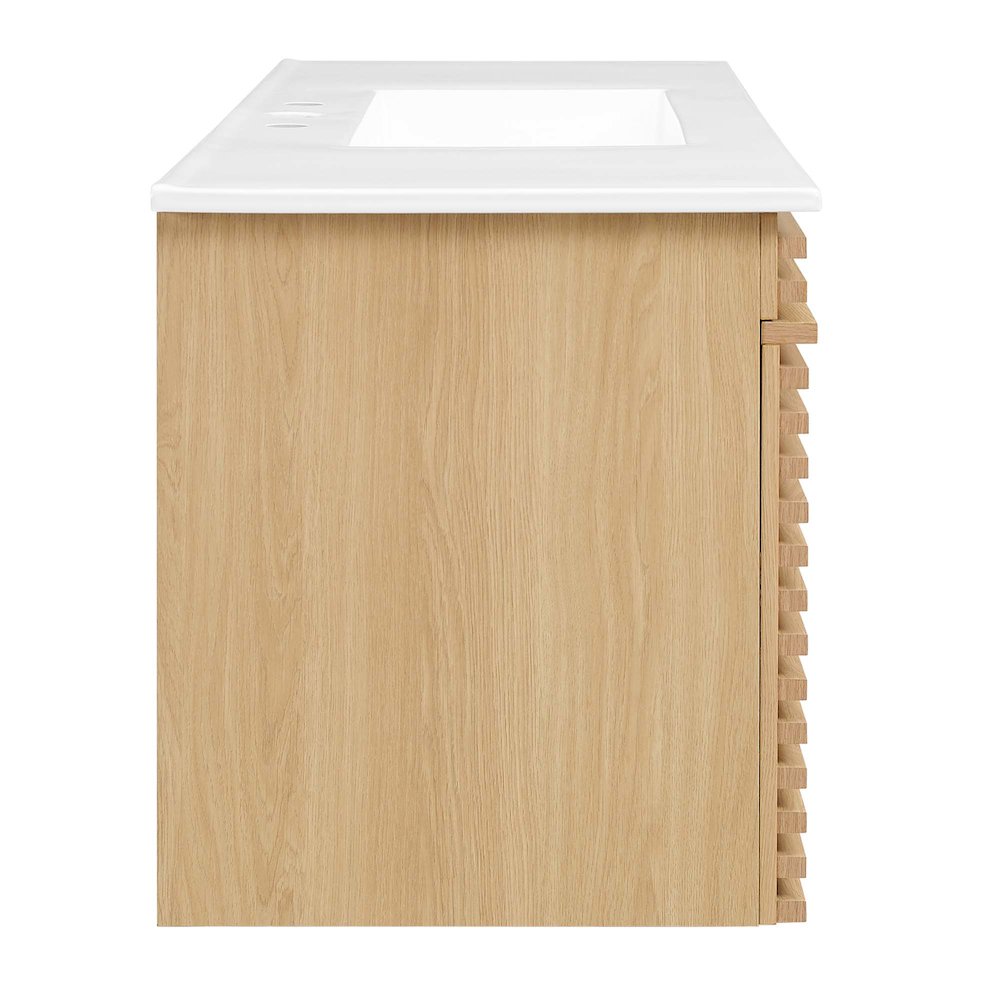 Render 48" Wall-Mount Bathroom Vanity. Picture 3