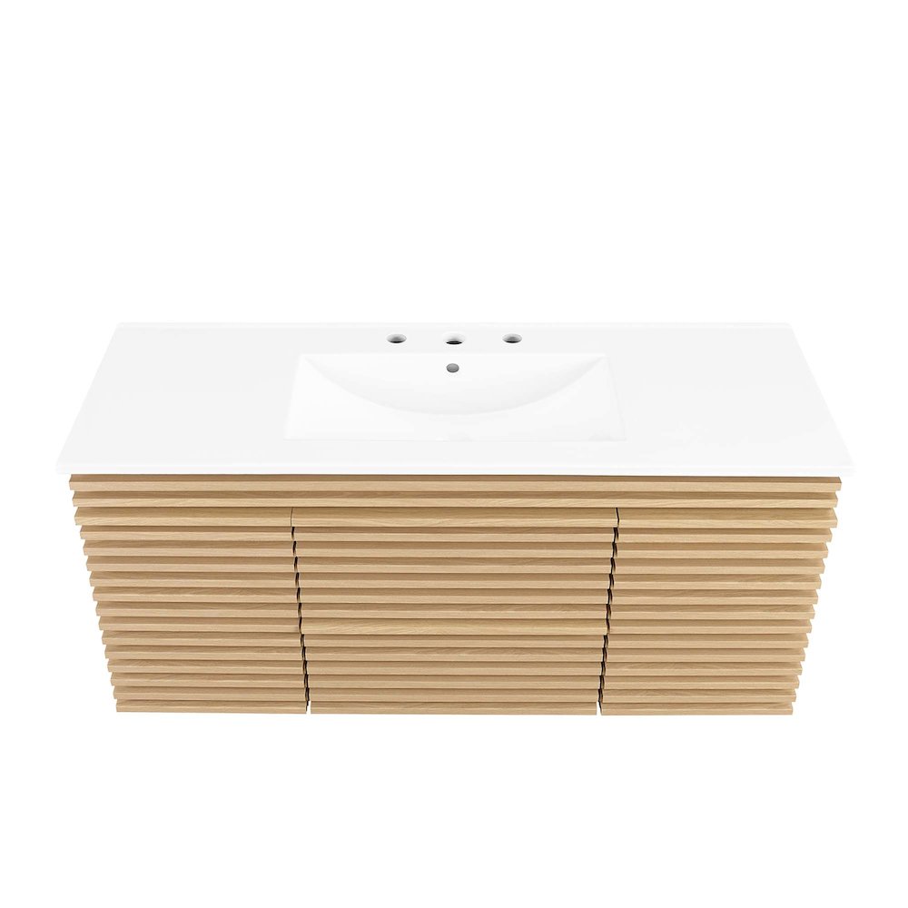 Render 48" Wall-Mount Bathroom Vanity. Picture 7