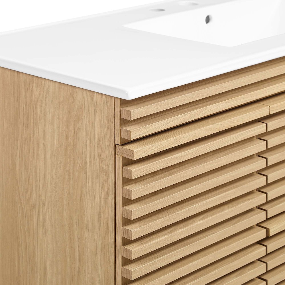 Render 48" Wall-Mount Bathroom Vanity. Picture 9