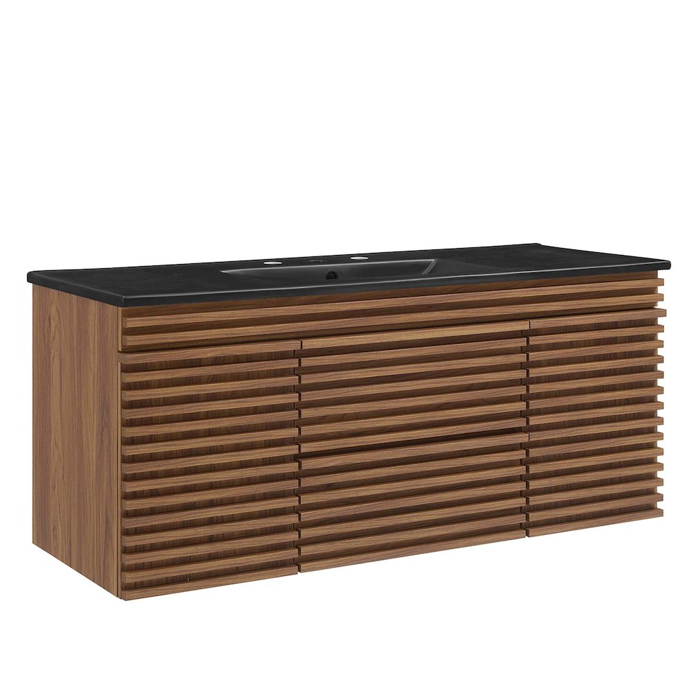Render 48" Wall-Mount Bathroom Vanity. Picture 1