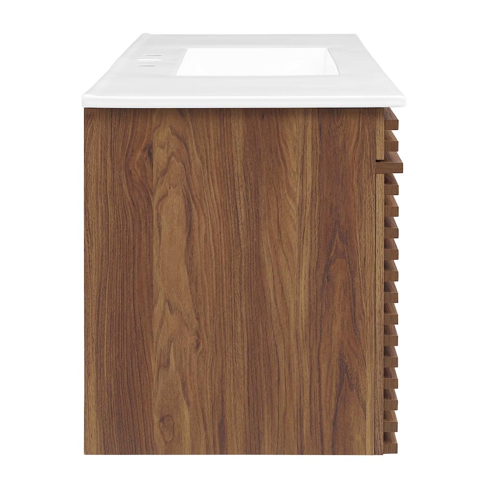 Render 48" Wall-Mount Bathroom Vanity. Picture 3