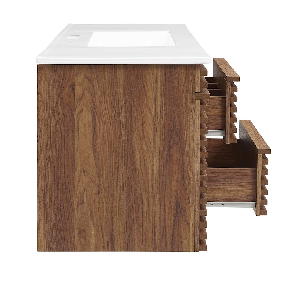 Render 48" Wall-Mount Bathroom Vanity. Picture 4