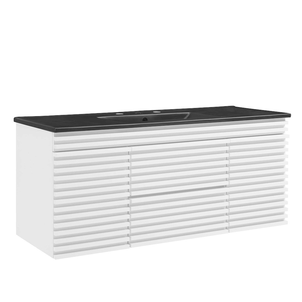 Render 48" Wall-Mount Bathroom Vanity. Picture 1
