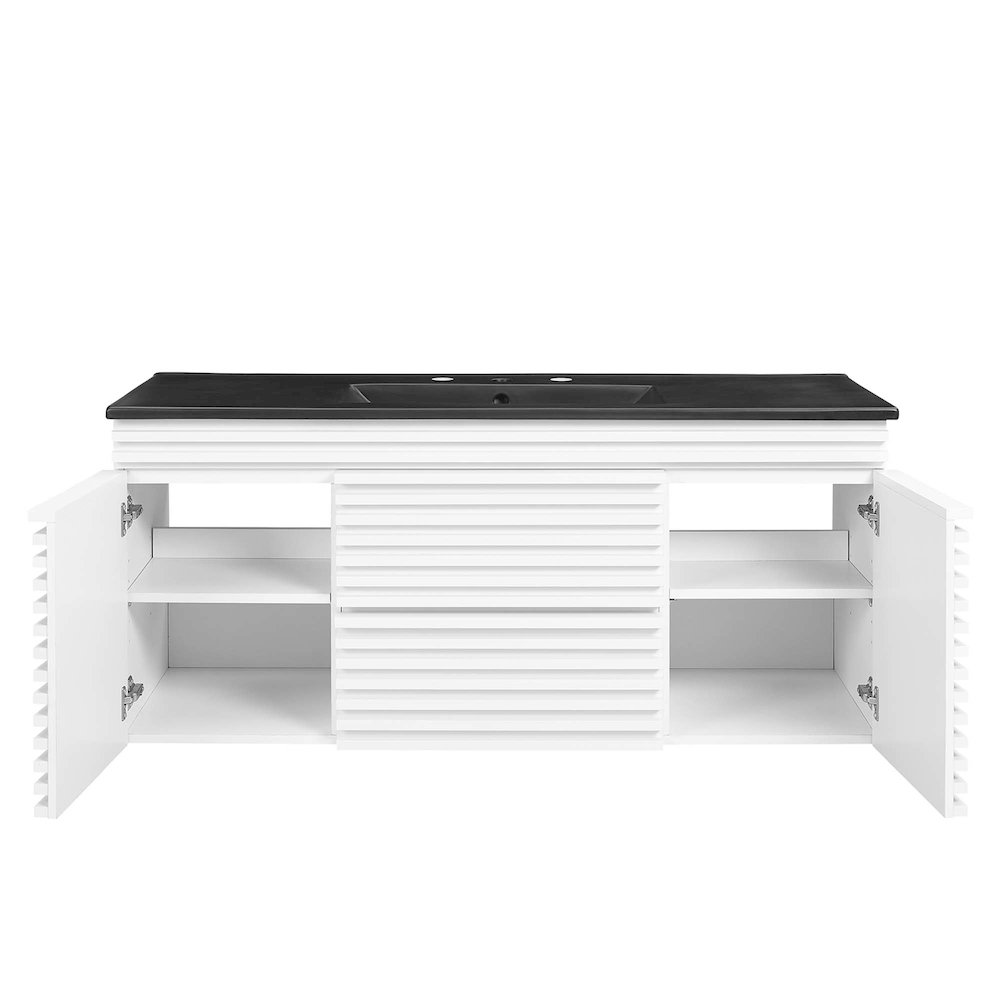 Render 48" Wall-Mount Bathroom Vanity. Picture 6