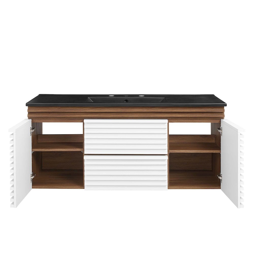 Render 48" Wall-Mount Bathroom Vanity. Picture 6